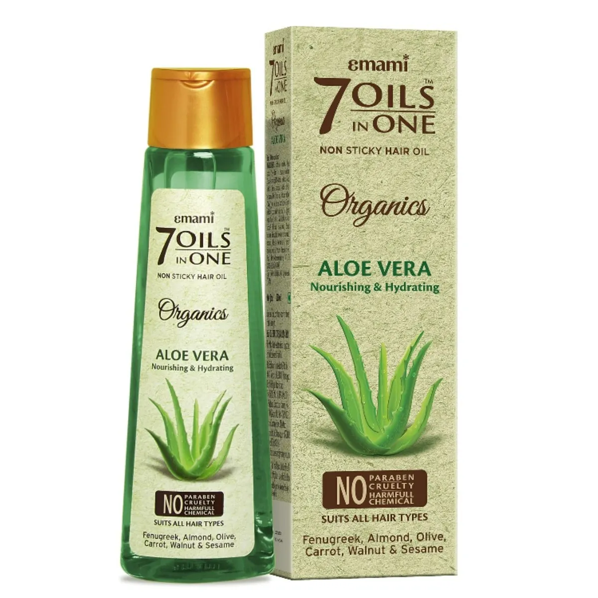 Buy Emami 7 Oils In One Organics Aloe Vera Hair Oil for Hair Nourishing &  Hydrating, 200 ml | 19 Minutes Delivery | Apollo Pharmacy