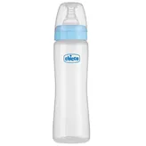 Chicco Feed Easy Anti-Colic Medium Flow Blue Color Bottle for 2+M Baby, 250 ml, Pack of 1