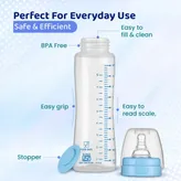 Chicco Feed Easy Anti-Colic Medium Flow Blue Color Bottle for 2+M Baby, 250 ml, Pack of 1