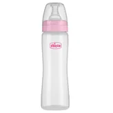 Chicco Feed Easy Anti-Colic Medium Flow Pink Color Bottle for 2+M Baby, 250 ml, Pack of 1