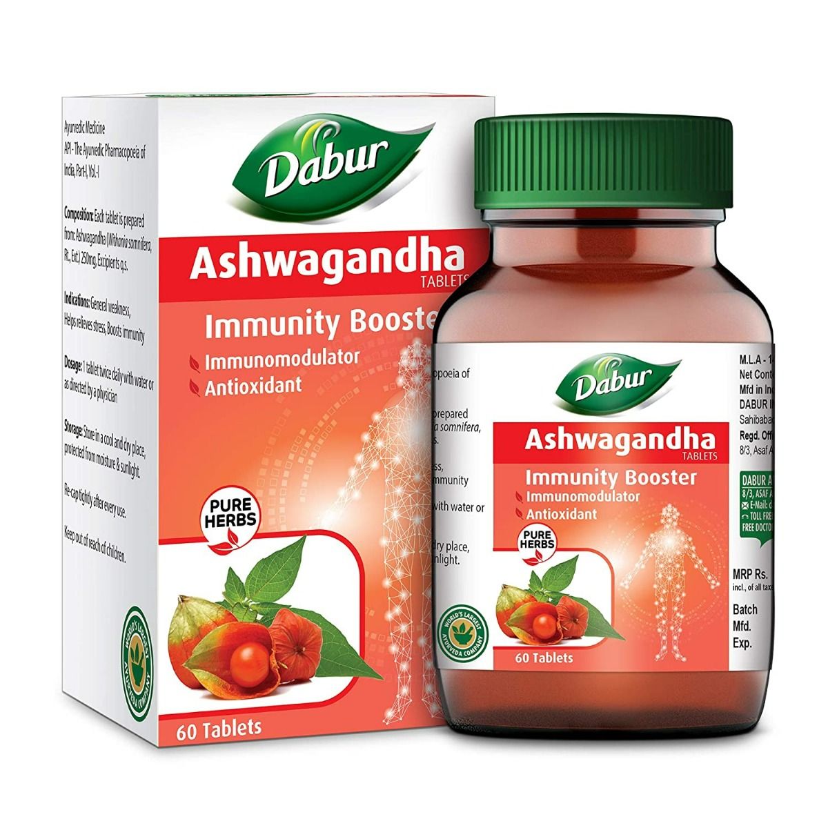 Dabur Ashwagandha Immunity Booster, 60 Tablets, Pack of 1 