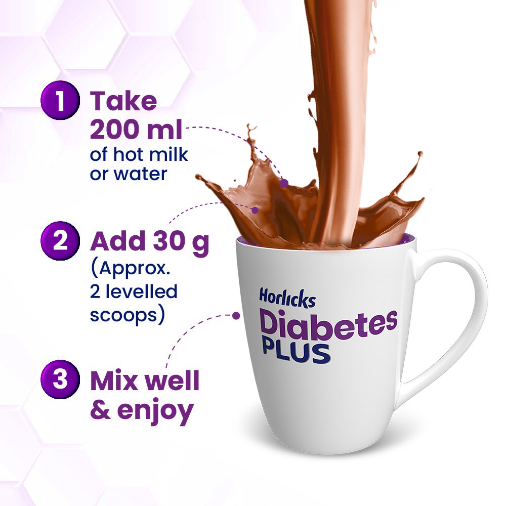 Horlicks Diabetes Plus Chocolate Flavour Nutrition Powder 400 gm | Helps Manage Blood Sugar | Weight Management, Pack of 1 Horlicks Diabetes Plus Chocolate Flavour Nutrition Powder 400 gm | Helps Manage Blood Sugar | Weight Management, Pack of 1