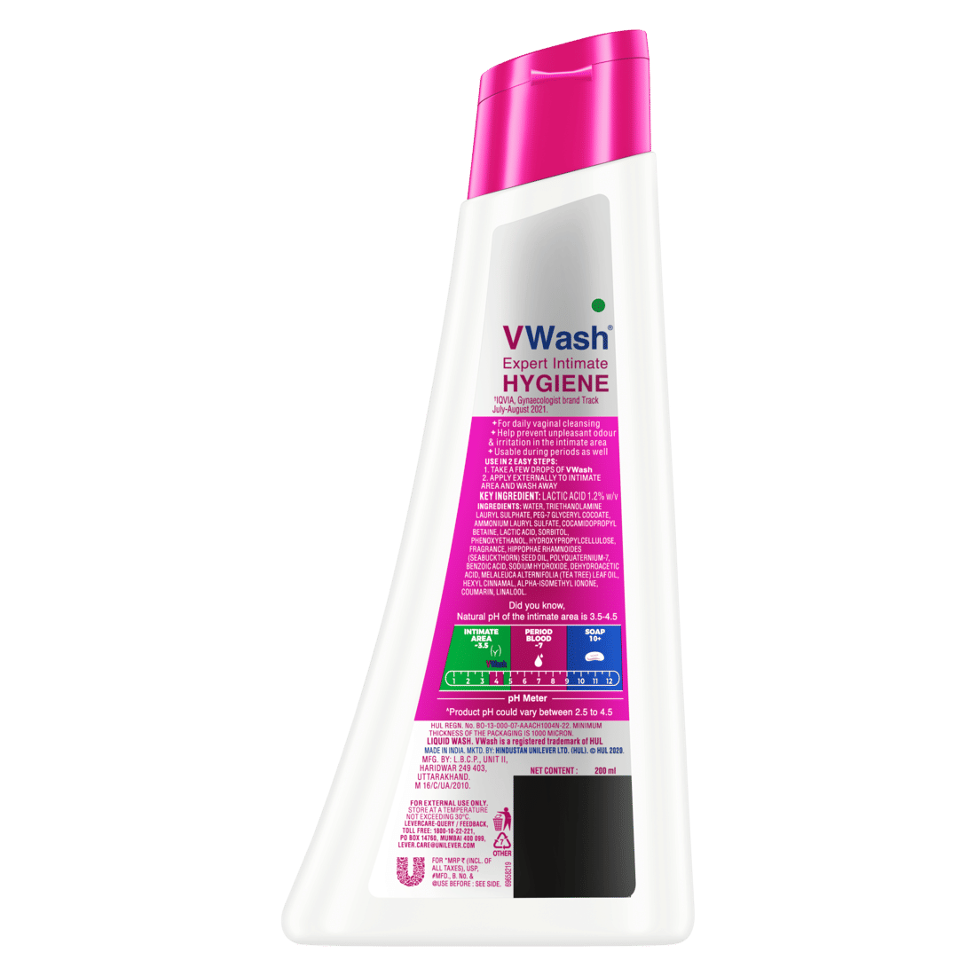 VWash Expert Intimate Hygiene Wash, 200 ml, Pack of 1 VWash Expert Intimate Hygiene Wash, 200 ml, Pack of 1