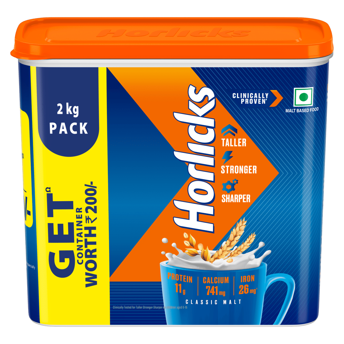 Horlicks Classic Malt Flavour Nutrition Drink Powder 2 kg | Support Immunity | Improves Bone & Muscle Health | Healthy Weight Gain, Pack of 1 Horlicks Classic Malt Flavour Nutrition Drink Powder 2 kg | Support Immunity | Improves Bone & Muscle Health | Healthy Weight Gain, Pack of 1