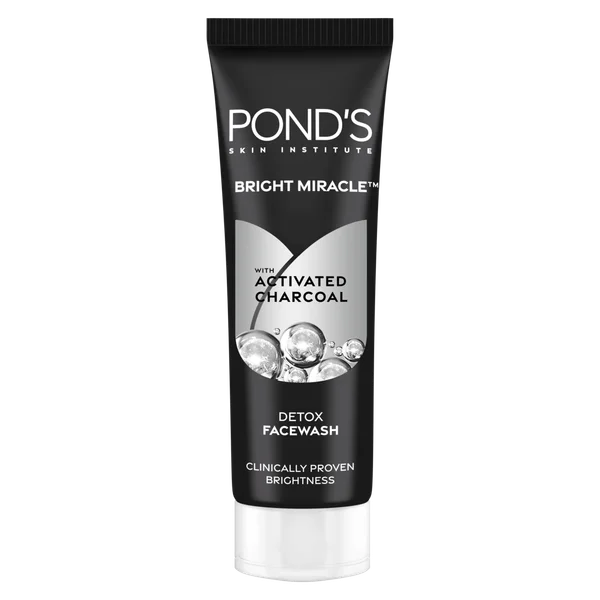 Pond's Pure Detox Face Wash 50 gm | With Activated Charcoal | Deep Cleansing Of Pollutants &amp; Dirts | For Glowing Skin, Pack of 1