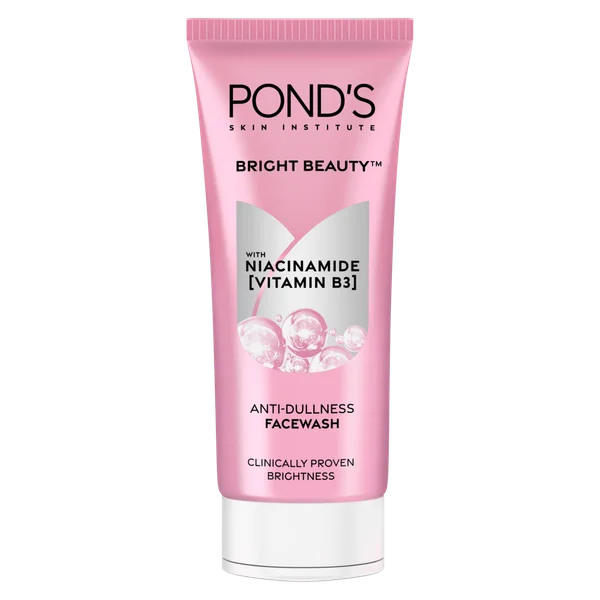 Pond's Bright Beauty Niacinamide Anti-Dullness Face Wash 100 gm | With Vitamin B3 | Reduces Dark Spots | Removes Dead Skin Cells | For Spotless Glowing Skin, Pack of 1