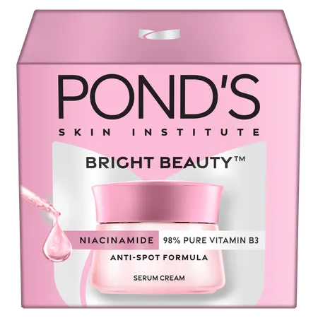 Pond's Bright Beauty Anti-Spot Serum Cream 24gm | with Niacinamide and SPF 15 PA++, Fades Dark Spots