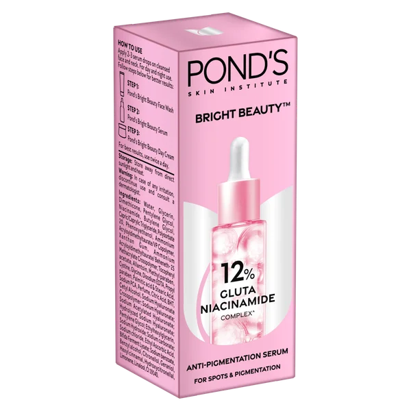 Pond's Bright Beauty 12% Gluta Niacinamide Serum, 28 ml, Pack of 1