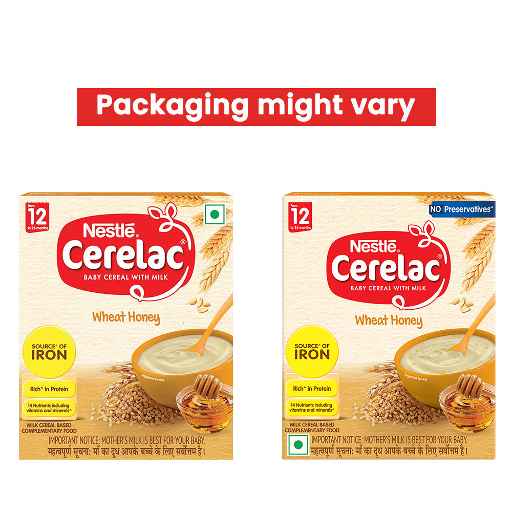 CERELAC Baby Food Cereal | Wheat Honey for 12 to 24 Months Baby |No Preservatives| Source of Iron & Protein | Instant Baby Food Cereal | 300 gm, Pack of 1 CERELAC Baby Food Cereal | Wheat Honey for 12 to 24 Months Baby |No Preservatives| Source of Iron & Protein | Instant Baby Food Cereal | 300 gm, Pack of 1