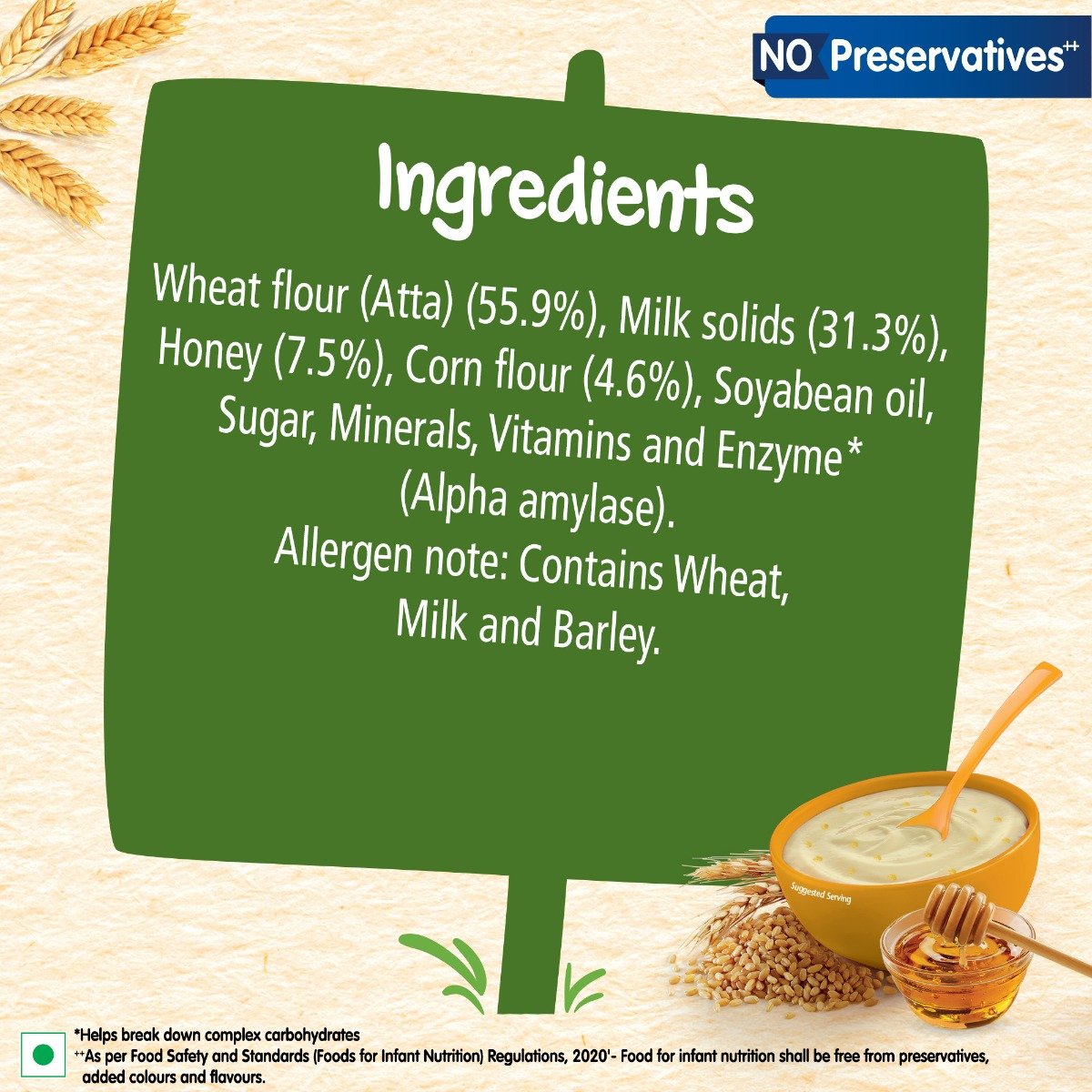 CERELAC Baby Food Cereal | Wheat Honey for 12 to 24 Months Baby |No Preservatives| Source of Iron & Protein | Instant Baby Food Cereal | 300 gm, Pack of 1 CERELAC Baby Food Cereal | Wheat Honey for 12 to 24 Months Baby |No Preservatives| Source of Iron & Protein | Instant Baby Food Cereal | 300 gm, Pack of 1