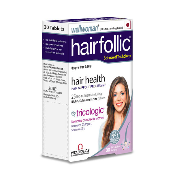Wellwoman Hairfollic Hair Supplement, 30 Tablets Price, Uses, Side