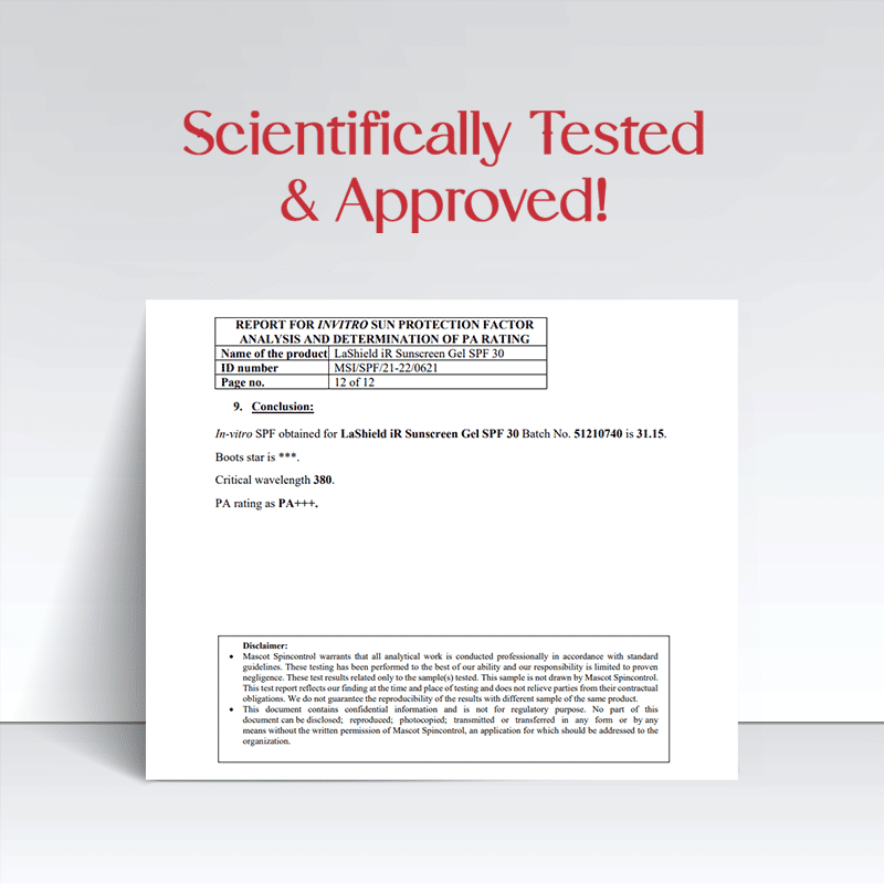 LA Shield IR SPF 30 PA++++ Sunscreen Gel, 60 gm, Pack of 1 LA Shield IR SPF 30 PA++++ Sunscreen Gel, 60 gm, Pack of 1