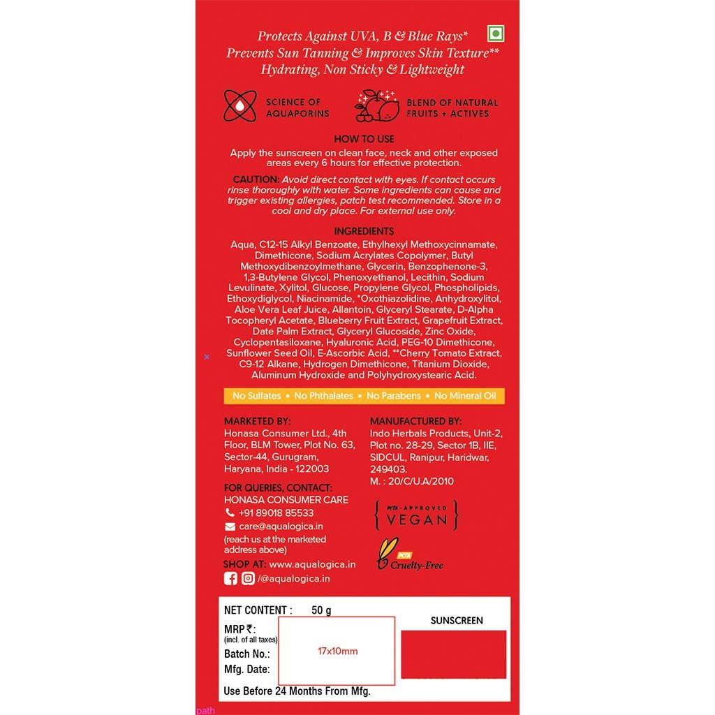 Aqualogica Detan+ Dewy Sunscreen 50 gm with SPF 50+ & PA++++ | UVA/B & Blue Light Protection | Tan Removal | For Normal, Sensitive & Dry Skin, Pack of 1 Aqualogica Detan+ Dewy Sunscreen 50 gm with SPF 50+ & PA++++ | UVA/B & Blue Light Protection | Tan Removal | For Normal, Sensitive & Dry Skin, Pack of 1