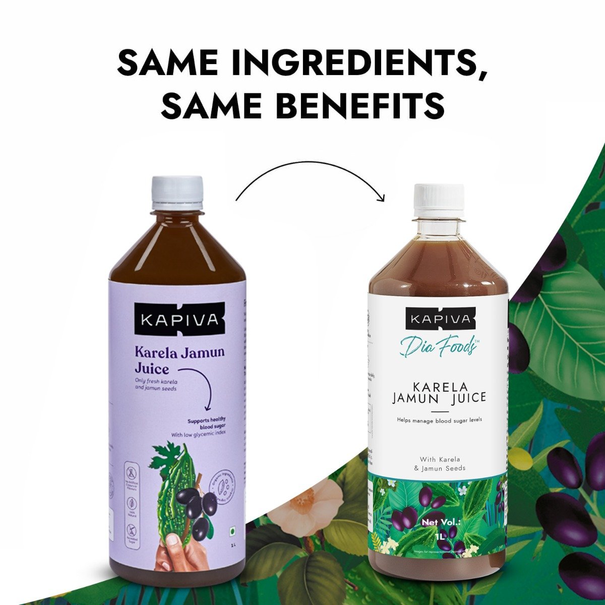 Kapiva Karela Jamun Juice, 1 L, Pack of 1 Kapiva Karela Jamun Juice, 1 L, Pack of 1