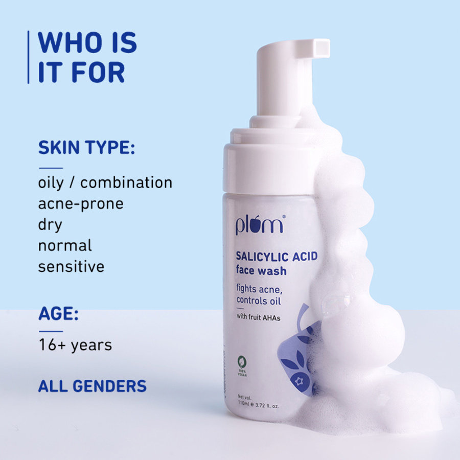 Plum Salicylic Acid Face Wash, 110 ml, Pack of 1 Plum Salicylic Acid Face Wash, 110 ml, Pack of 1