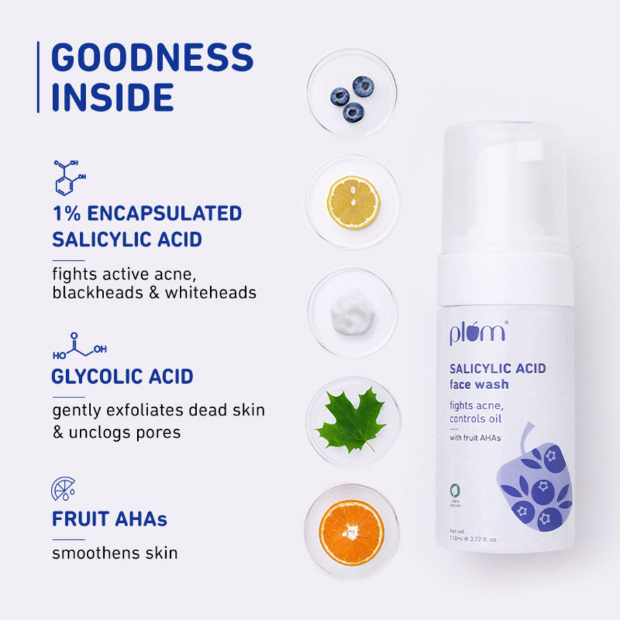 Plum Salicylic Acid Face Wash, 110 ml, Pack of 1 Plum Salicylic Acid Face Wash, 110 ml, Pack of 1