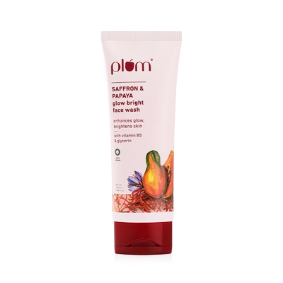 Plum Saffron &amp; Papaya Glow Bright Face Wash, 100 ml, Pack of 1