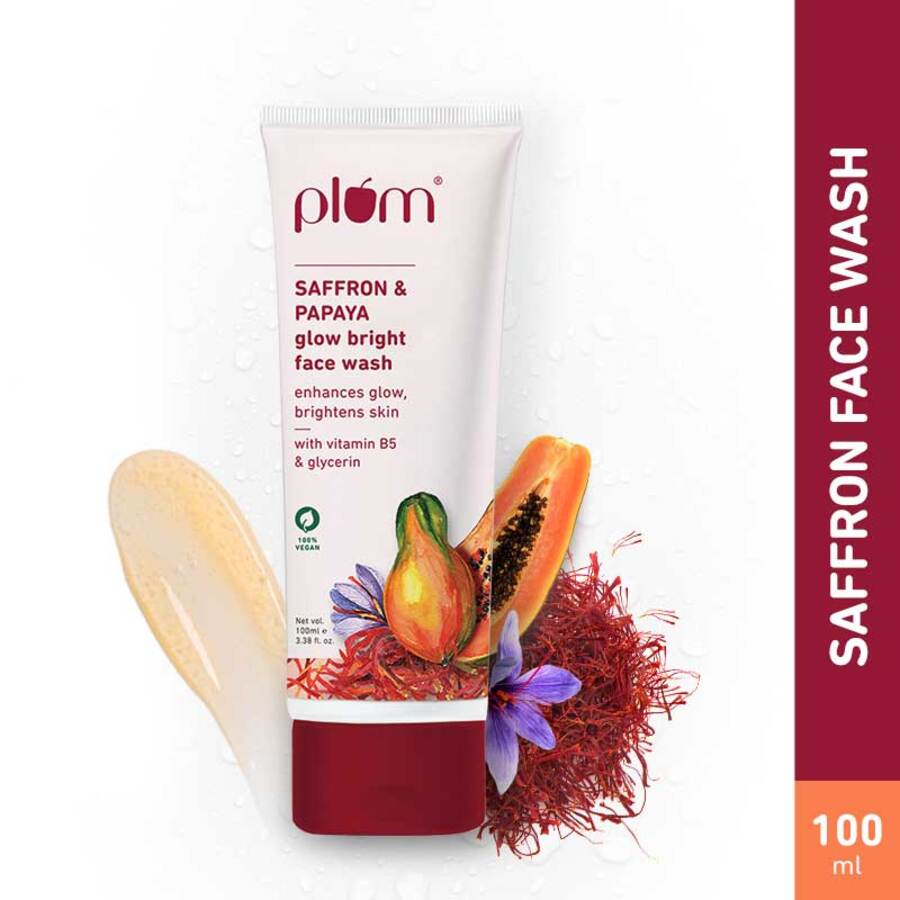 Plum Saffron & Papaya Glow Bright Face Wash, 100 ml, Pack of 1 Plum Saffron & Papaya Glow Bright Face Wash, 100 ml, Pack of 1