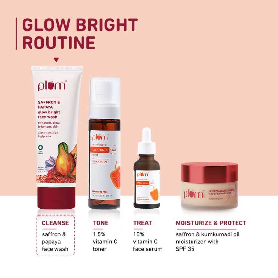 Plum Saffron & Papaya Glow Bright Face Wash, 100 ml, Pack of 1 Plum Saffron & Papaya Glow Bright Face Wash, 100 ml, Pack of 1