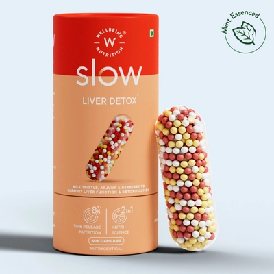 Wellbeing Nutrition Slow Liver Detox, 60 Capsules, Pack of 1