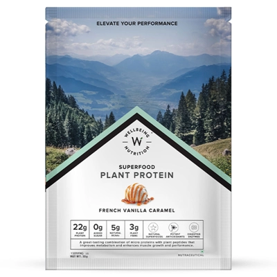 Wellbeing Nutrition Superfood Plant Protein Isolate French Vanilla Flavour Powder, 32 gm, Pack of 1