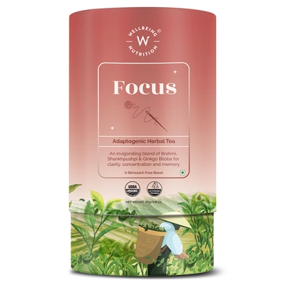 Wellbeing Nutrition Focus Tea Bags, 20 Count, Pack of 1