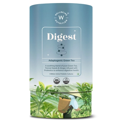 Wellbeing Nutrition Digest Green Tea Bags, 20 Count, Pack of 1