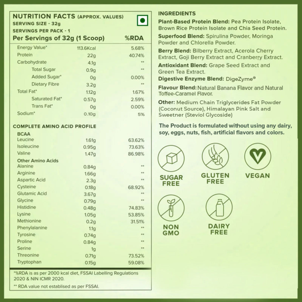 Wellbeing Nutrition Superfood Plant Protein Isolate British Banoffe Flavour Powder, 32 gm, Pack of 1 Wellbeing Nutrition Superfood Plant Protein Isolate British Banoffe Flavour Powder, 32 gm, Pack of 1