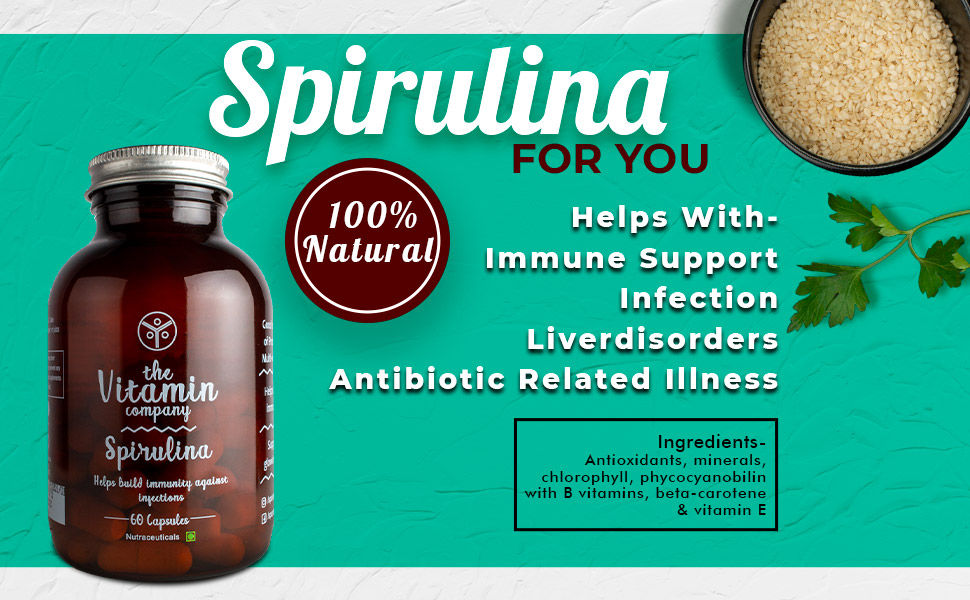 The Vitamin Company Spirulina, 60 Capsules Price, Uses, Side Effects