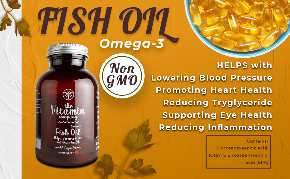 The Vitamin Company Omega-3 Fish Oil, 60 Capsules, Pack of 1 The Vitamin Company Omega-3 Fish Oil, 60 Capsules, Pack of 1
