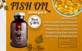 The Vitamin Company Omega-3 Fish Oil, 60 Capsules, Pack of 1
