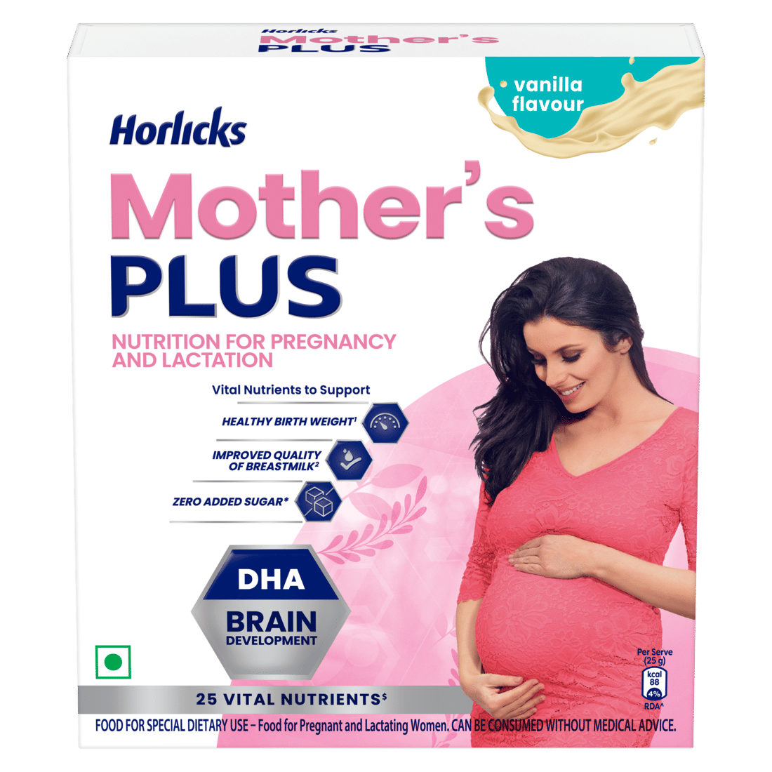 Horlicks Mother's Plus Vanilla Flavour Nutrition Powder 200 gm Refill Pack | 25 Vital Nutrients | Support Healthy Birth Weight | Improves Lactation, Pack of 1 Horlicks Mother's Plus Vanilla Flavour Nutrition Powder 200 gm Refill Pack | 25 Vital Nutrients | Support Healthy Birth Weight | Improves Lactation, Pack of 1