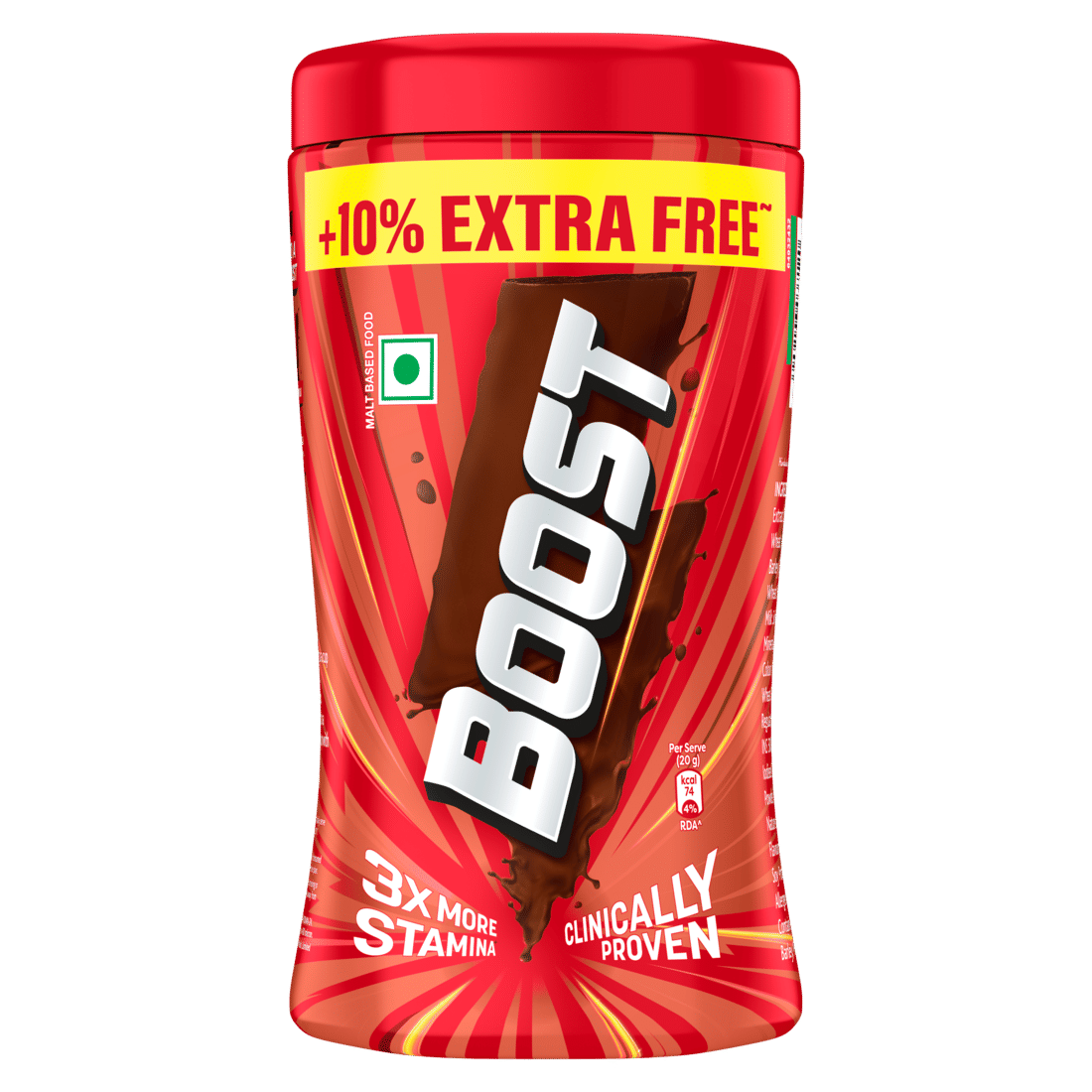 Buy Boost 3X More Stamina Nutrition Powder, 500 gm Jar | 19 Minutes ...