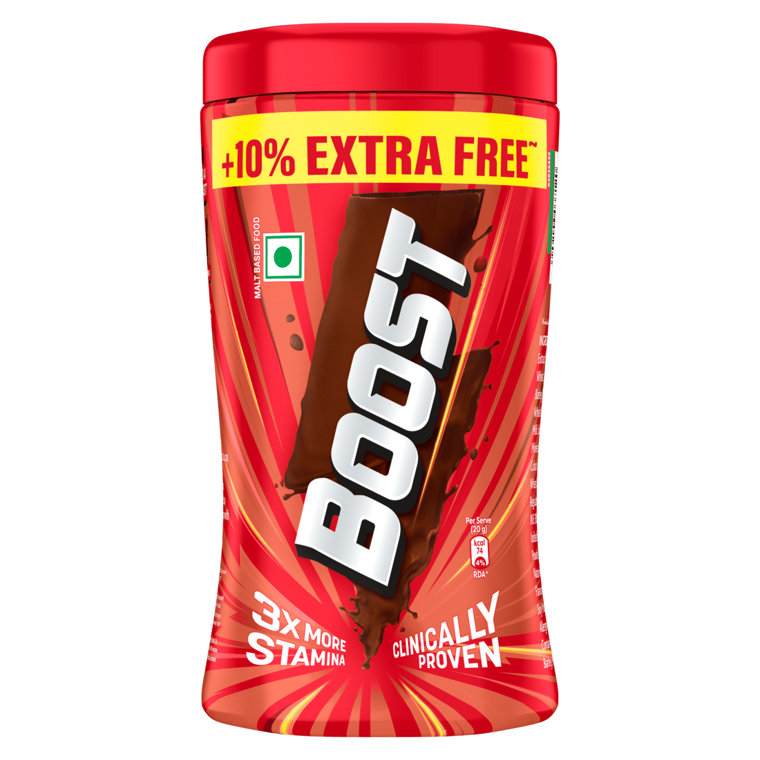 Boost 3X More Stamina Nutrition Powder, 500 gm Jar, Pack of 1 Boost 3X More Stamina Nutrition Powder, 500 gm Jar, Pack of 1