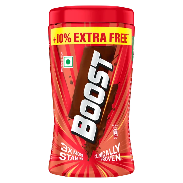 Boost 3X More Stamina Nutrition Powder, 500 gm Jar, Pack of 1