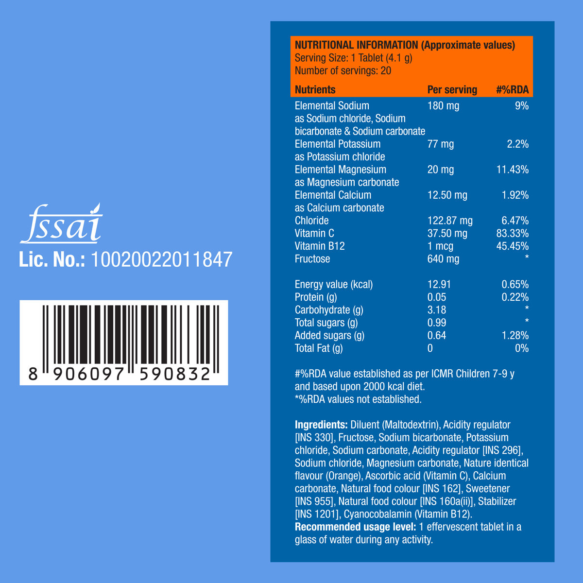 Fast&Up Reload Low Sugar Energy Drink & Instant Hydration Orange Flavour, 20 Effervescent Tablets, Pack of 1 Fast&Up Reload Low Sugar Energy Drink & Instant Hydration Orange Flavour, 20 Effervescent Tablets, Pack of 1