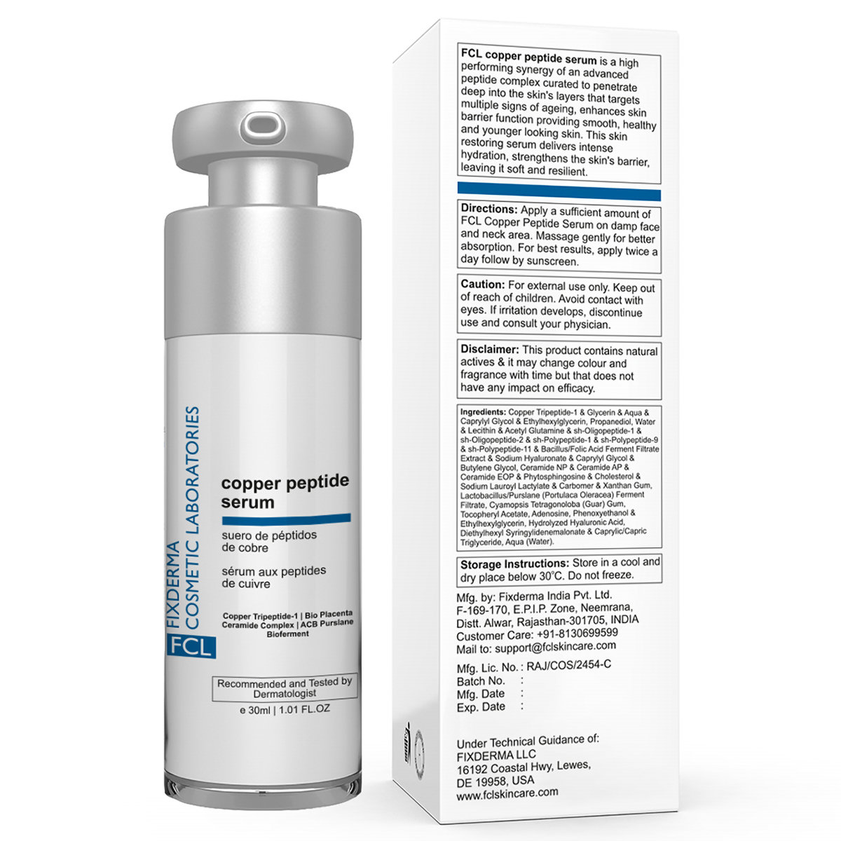 Fixderma Copper Peptide Serum, 30 ml, Pack of 1 Fixderma Copper Peptide Serum, 30 ml, Pack of 1