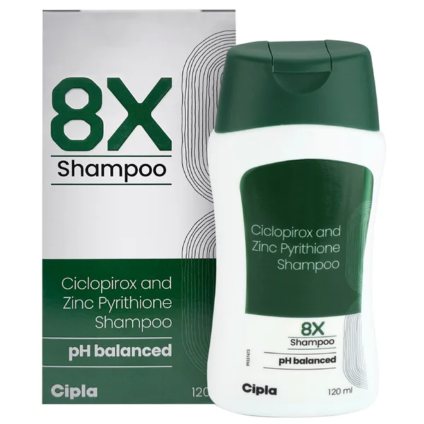 Cipla 8X Shampoo, 120 ml, Pack of 1 SHAMPOO