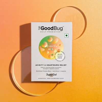 The Good Bug Acidity Aid Lemon Flavour Powder, 5gm x 15 Sachets, Pack of 1