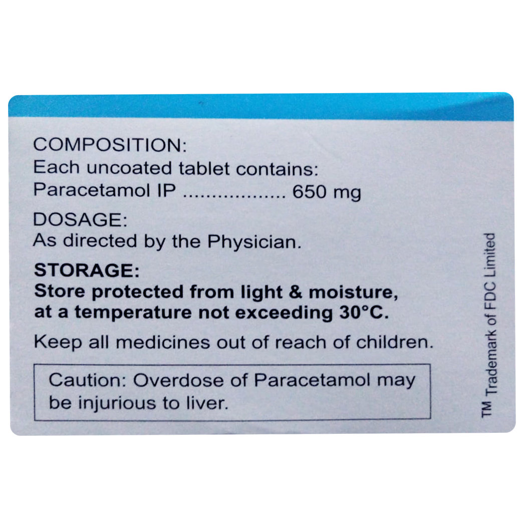 99F 650 mg Tablet 15's, Pack of 15 TabletS 99F 650 mg Tablet 15's, Pack of 15 TabletS