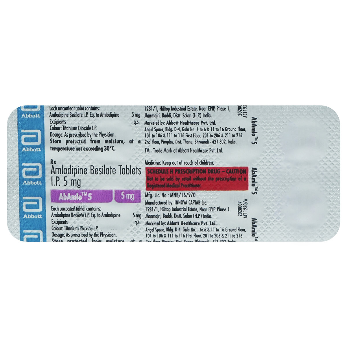 Abamlo 5 Tablet 10's, Pack of 10 TABLETS Abamlo 5 Tablet 10's, Pack of 10 TABLETS