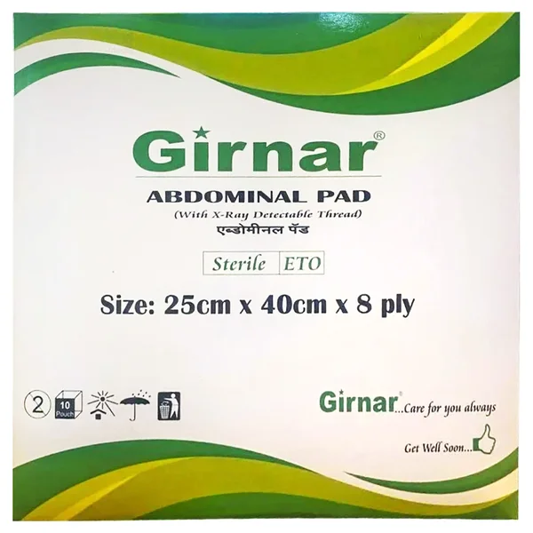 Girnar Abdominal Pad 25x40cm, 1 Count, Pack of 1