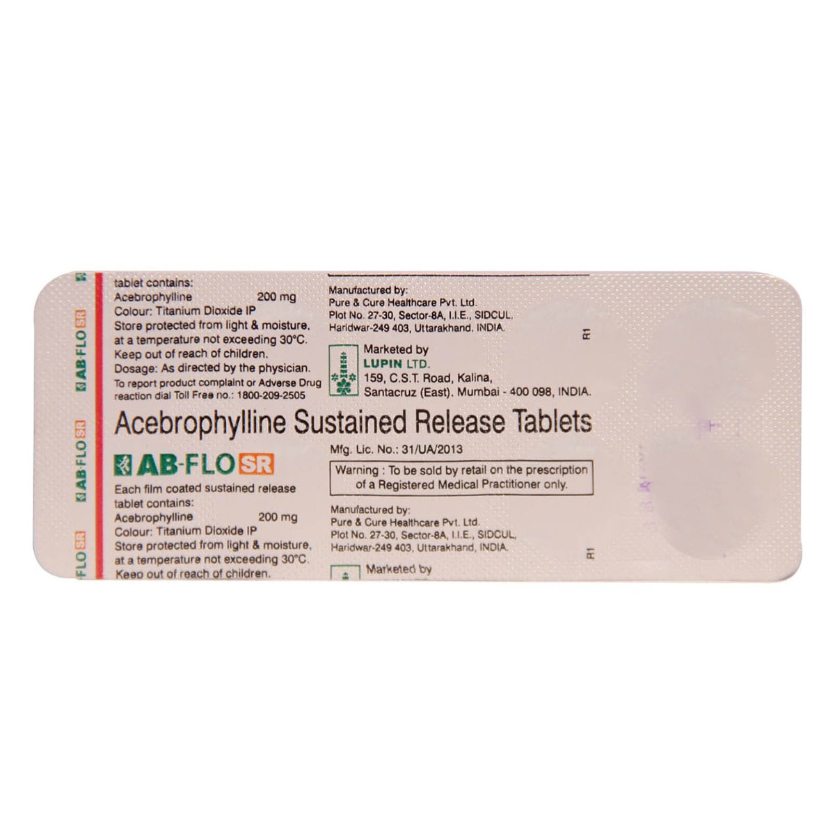 AB-FLO SR Tablet 10's, Pack of 10 TABLETS AB-FLO SR Tablet 10's, Pack of 10 TABLETS