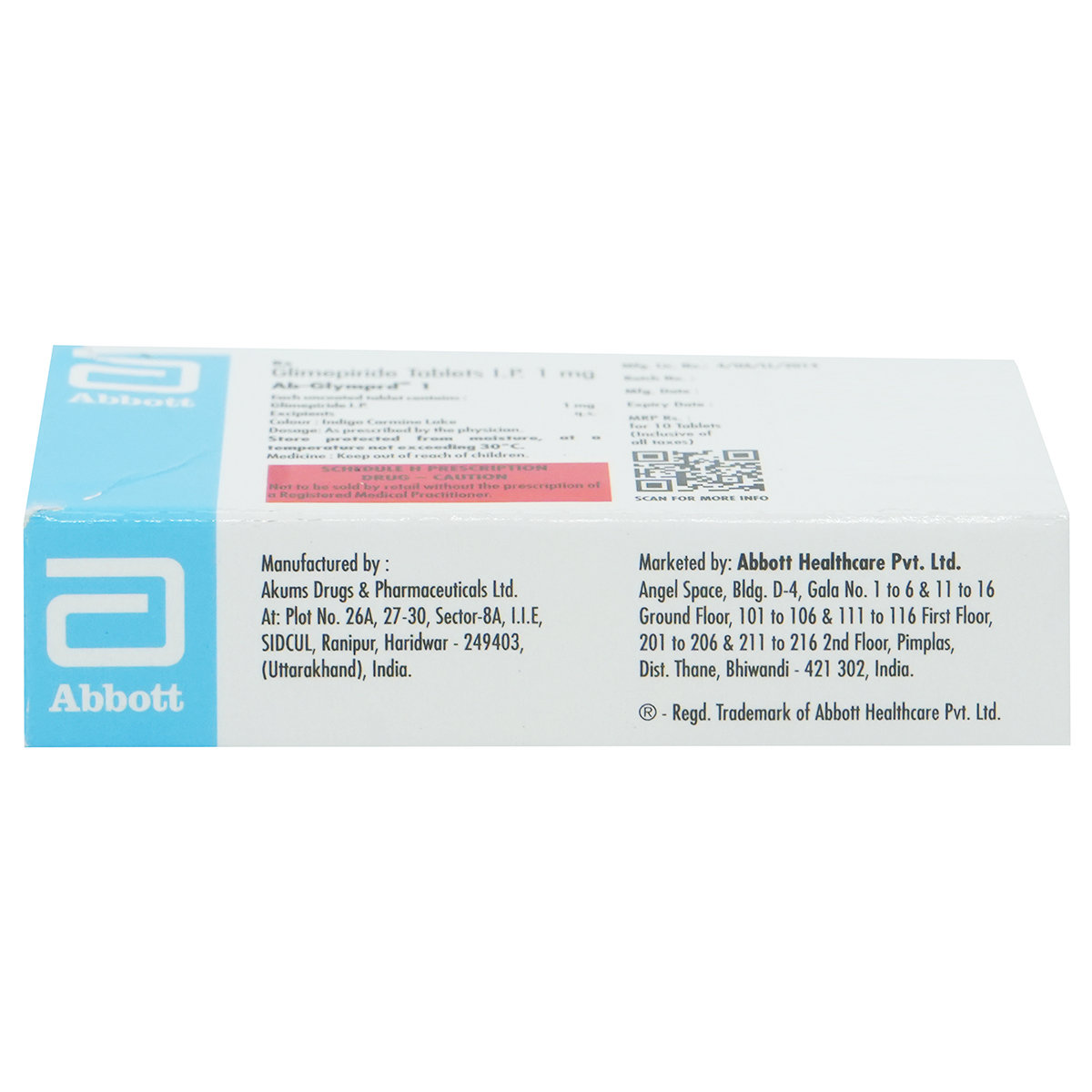 Ab-Glymprd 1 Tablet 10's, Pack of 10 Ab-Glymprd 1 Tablet 10's, Pack of 10