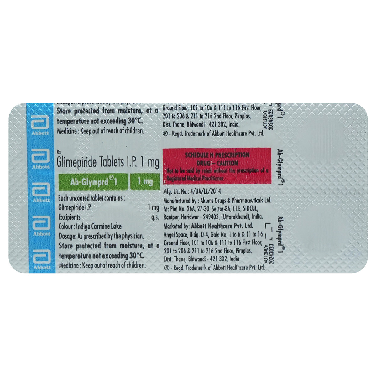 Ab-Glymprd 1 Tablet 10's, Pack of 10 Ab-Glymprd 1 Tablet 10's, Pack of 10