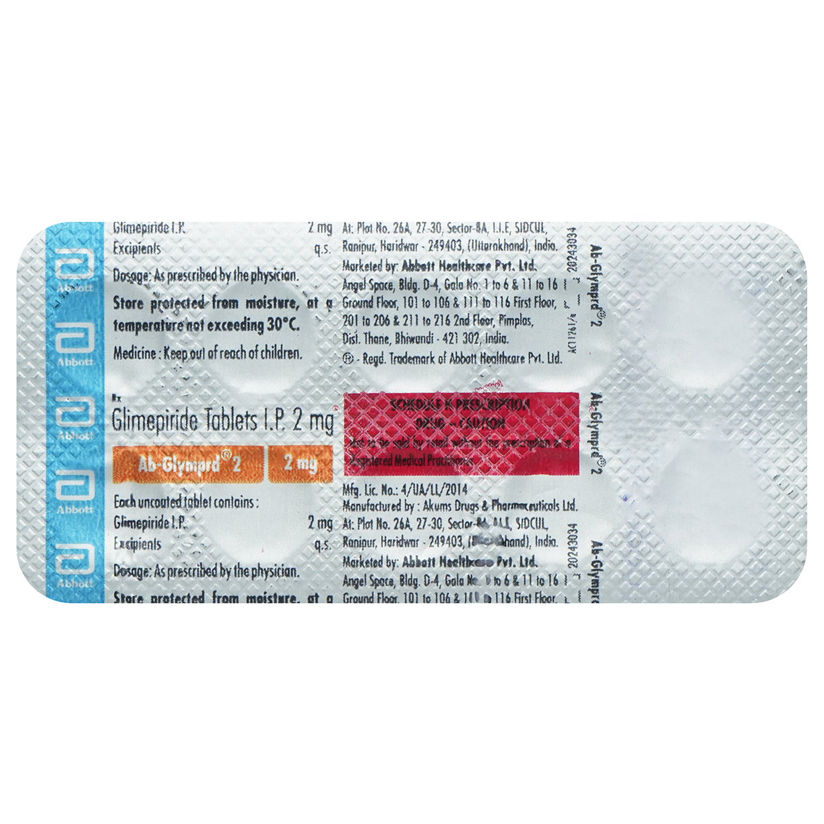 Ab-Glymprd 2 Tablet 10's, Pack of 10 Ab-Glymprd 2 Tablet 10's, Pack of 10