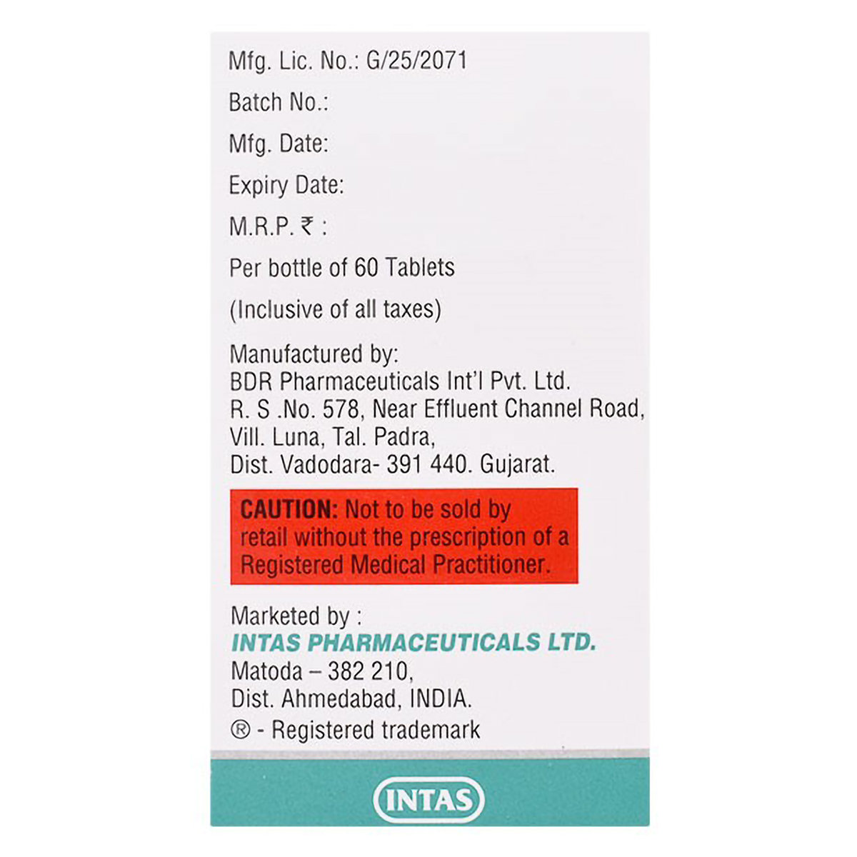 ABIRATAS 500MG TABLET 60'S, Pack of 1 TABLET ABIRATAS 500MG TABLET 60'S, Pack of 1 TABLET