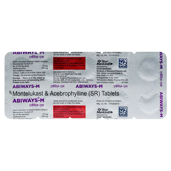 Abiways-M Tablet 10's, Pack of 10
