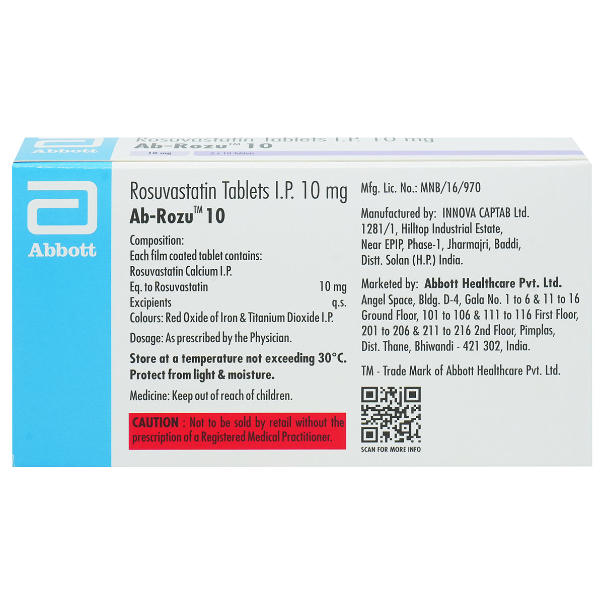 Ab-Rozu 10 Tablet 10's, Pack of 10 TABLETS Ab-Rozu 10 Tablet 10's, Pack of 10 TABLETS