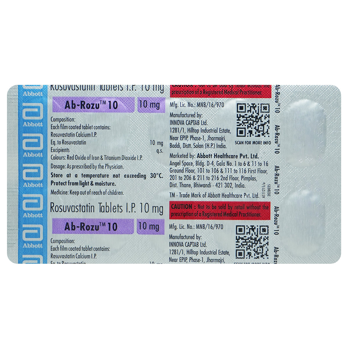 Ab-Rozu 10 Tablet 10's, Pack of 10 TABLETS Ab-Rozu 10 Tablet 10's, Pack of 10 TABLETS